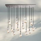Raindrop Glass Linear Chandelier 54'' 72''-54‘’-Stain Nickel-