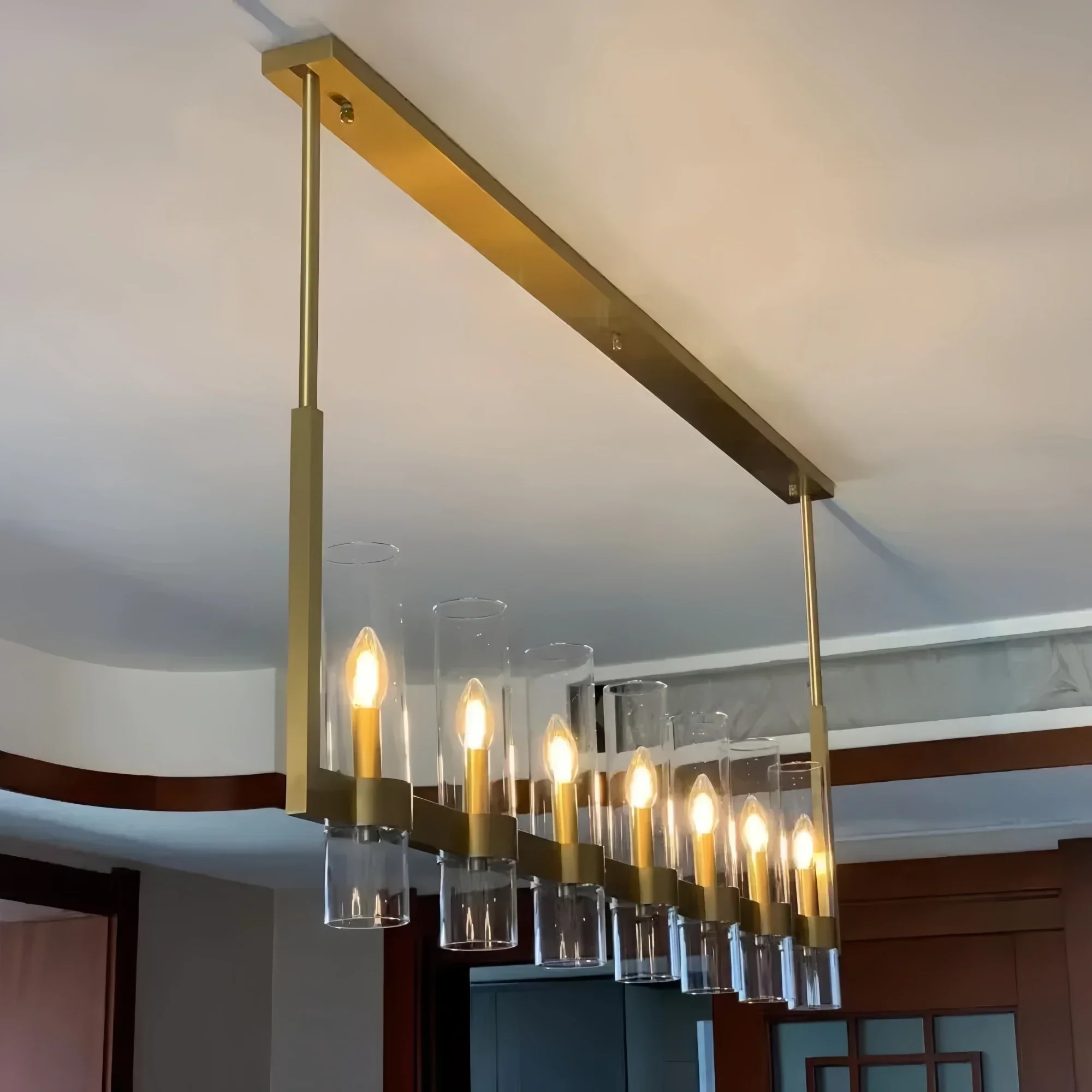 Ravella Glass Linear Chandelier-