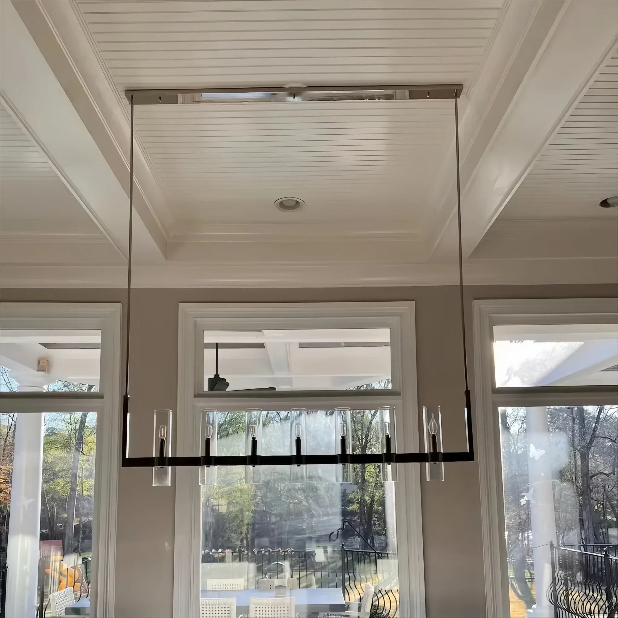 Ravella Glass Linear Chandelier-