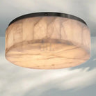 Rivaga Calcite Round Flushmount 6"10"14"-14" Sq-Matte Black-