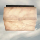 Rivaga Calcite Square Flushmount 6" 10" 14"-10" Sq-Matte Black-