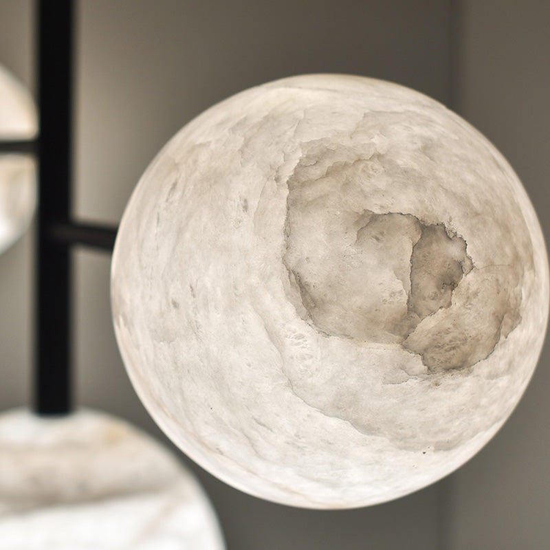 Sian Modern Sphere Delight - Modern Artistic Alabaster Pendant Light Chandelier Kevin Studio Inc