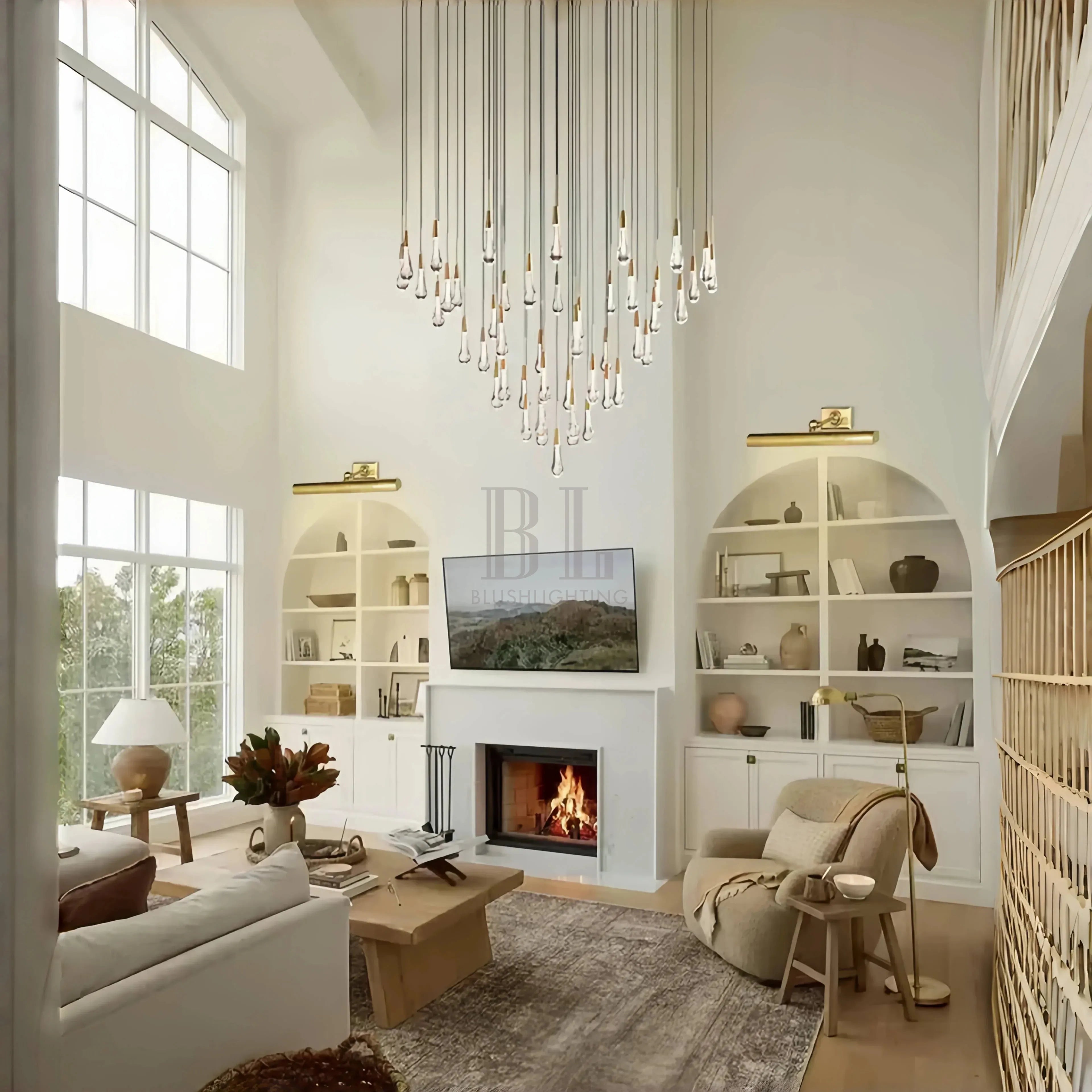 Solitaire Round Chandelier 17" 24" 36“ 58“-