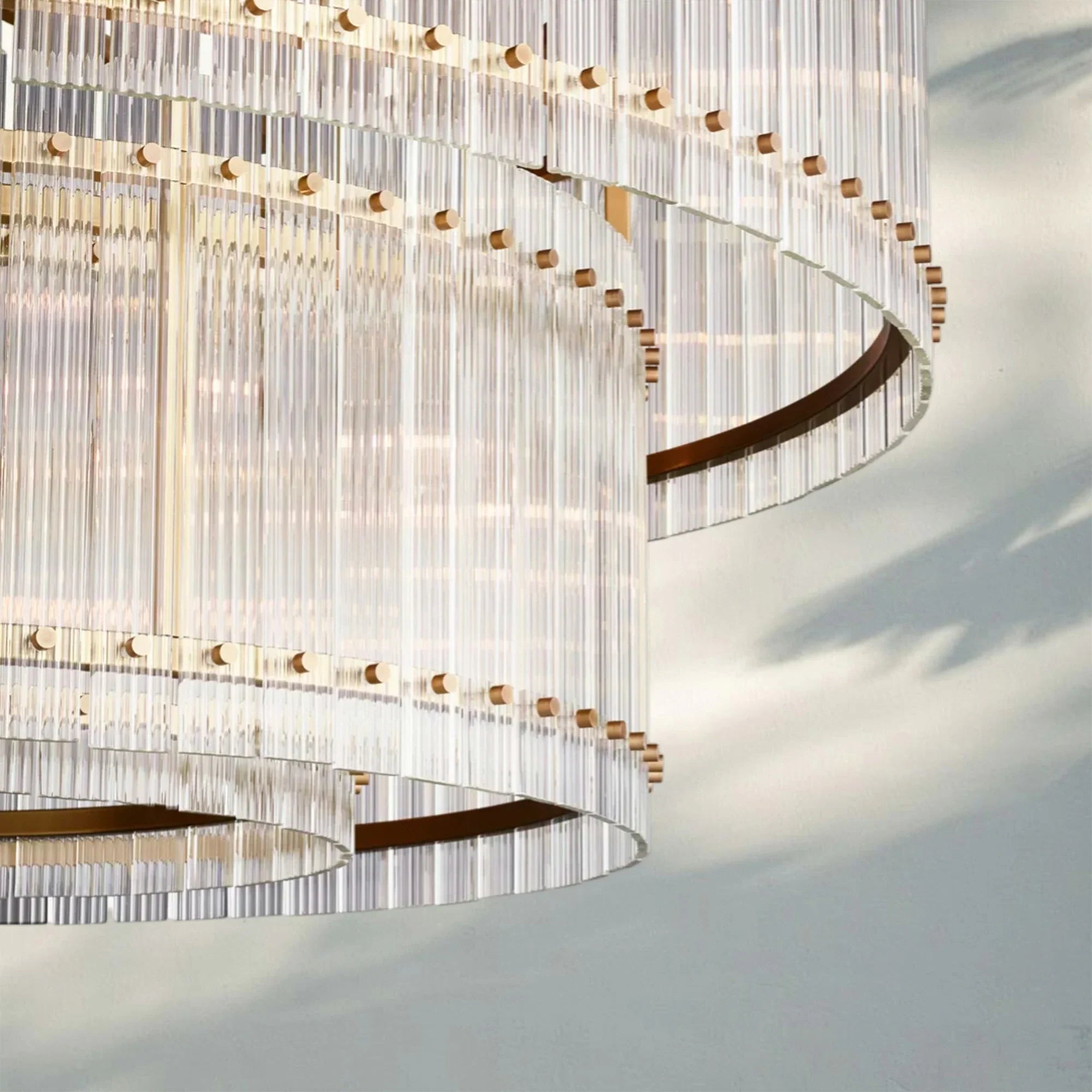 Sun Marco Modern Tierd Glass Round Chandelier-