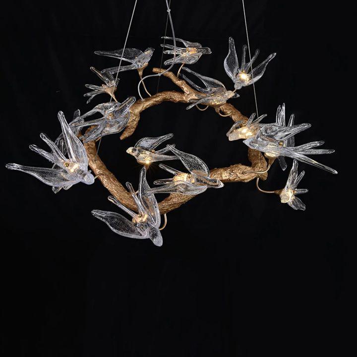 Swallow Branch Chandelier-chandeliers for dining room,chandeliers for stairways,chandeliers for foyer,chandeliers for bedrooms,chandeliers for kitchen,chandeliers for living room-Blushlighting