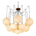 Terry Spider Alabaster Ball Chandelier, Luxurious Alabaster Chandelier Chandelier Kevin Studio Inc   