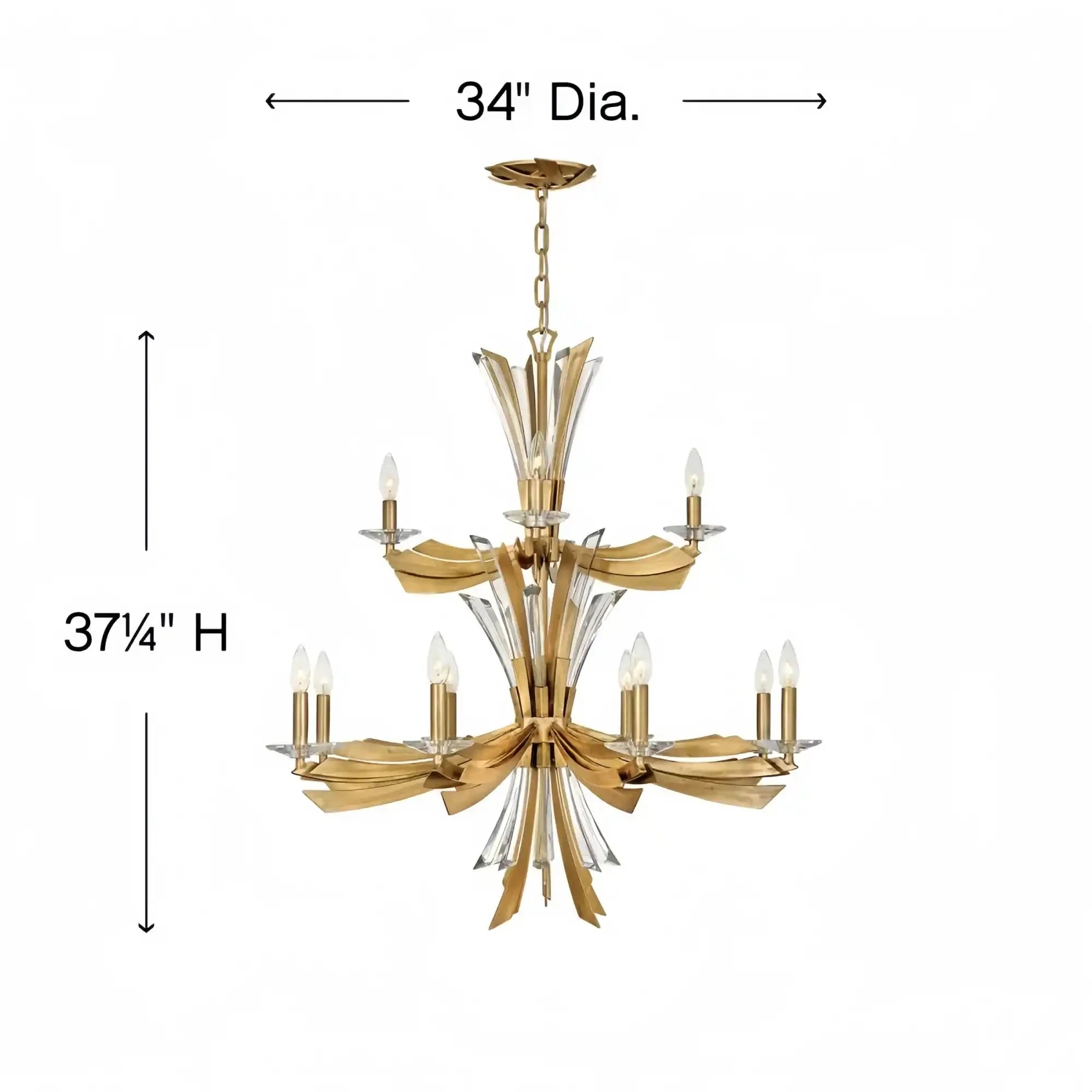Vida Medium Multi Tier Chandelier - Blushlighting